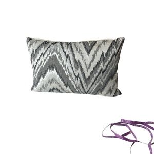 M.STUDIO Black and Gray Chevron Pillow